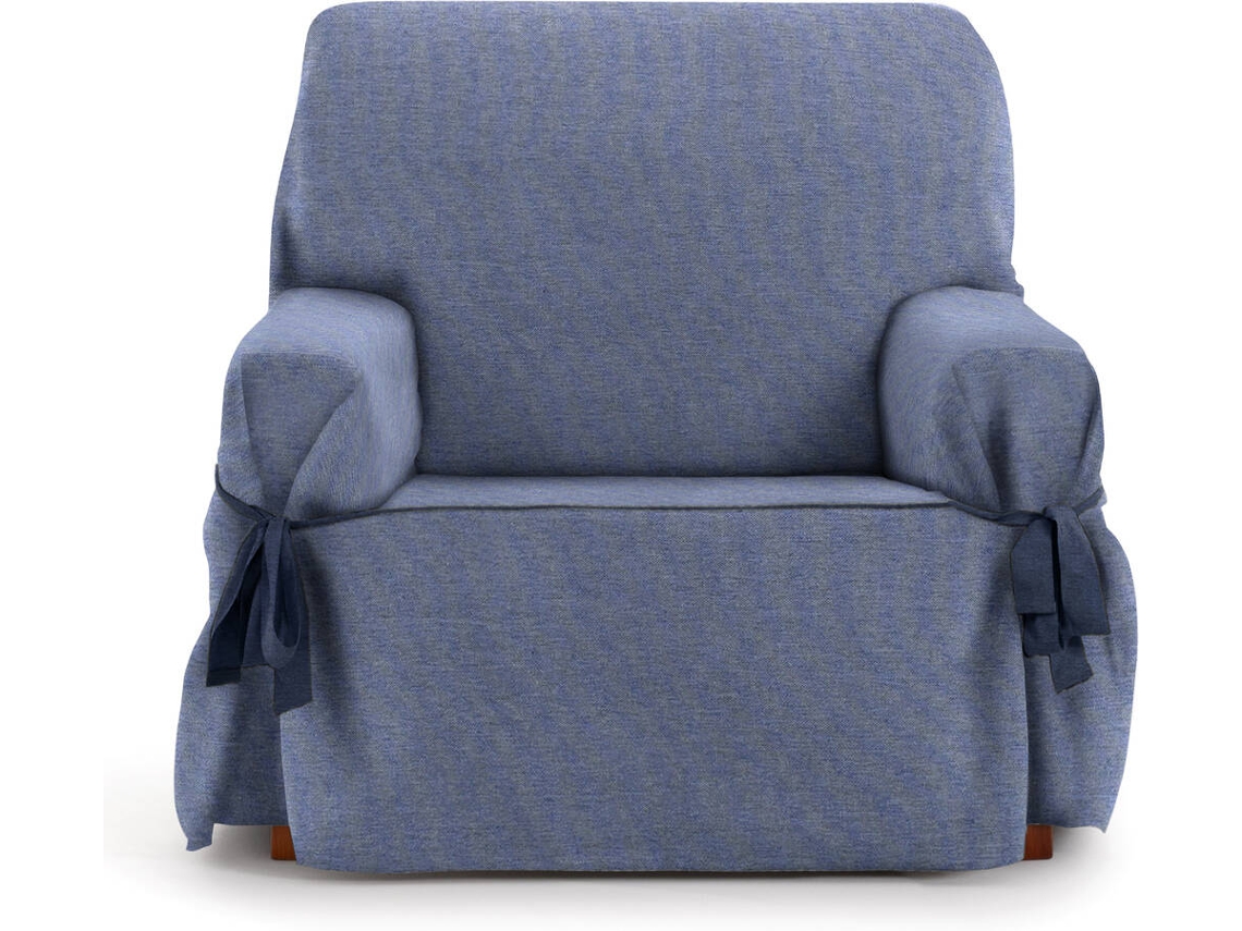 Funda de Sillón EYSA Universal Premium Valeria Tejido Elástico (120 x 70 x 110 cm - Poliéster y Algodón - Azul)