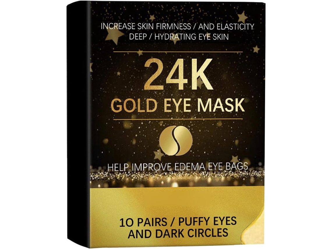 Parches Para El Contorno De Ojos De Oro De 24 Quilates, 20 Pares De Mascarillas Hidratantes De Colágeno Con Ácido
