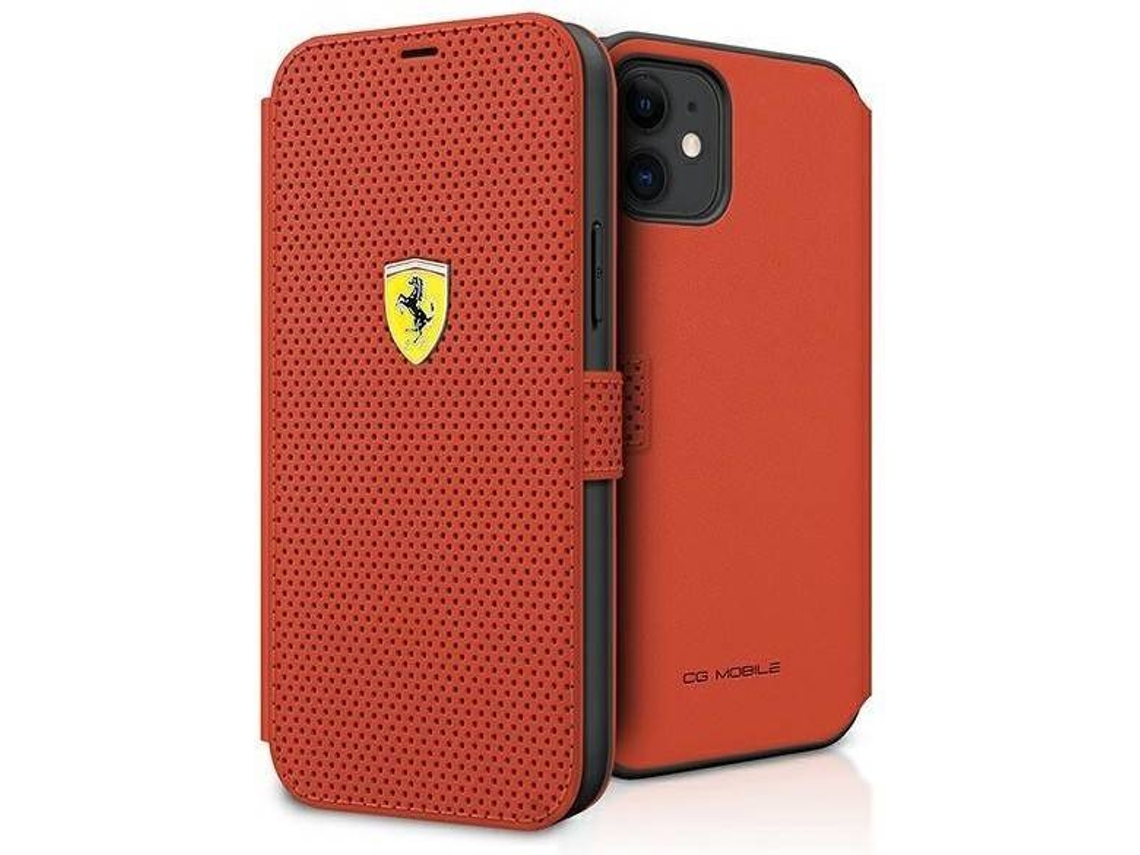Funda Apple iPhone 12 Mini FERRARI Flip Cover (Rojo)