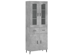Maison Exclusive - Aparador Alto Madera Contrachapada Gris Hormigón 69,5x34x180 Cm