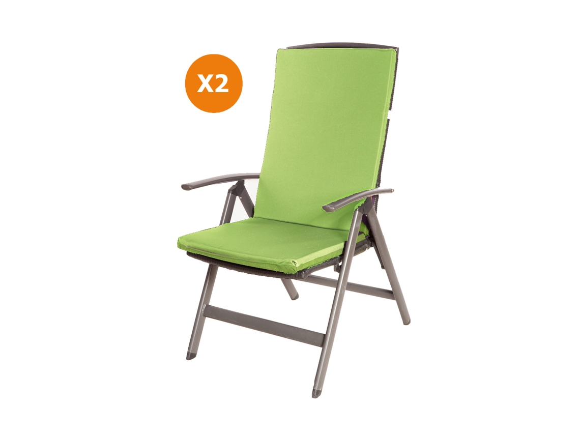 Cojín para silla 2 ud Cojín 110x47x4cm lima cojín para silla de exterior Cojín de asiento con respaldo alto SETGARDEN