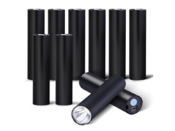 Paquete de 10 linternas recargables a granel Linternas LED pequeñas Juego de mini linternas de bolsillo Linternas portátiles de aluminio DIGITALLAB