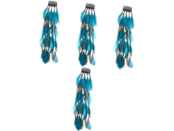 4pièces Diadema A Plumes Élégant Accessoire De Cabello Plume Pour Et Événements Spéciaux