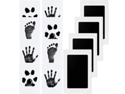 4pcs Impresión De La Mano Del Bebé Impresión De La Pata De Tinta No Impresión De La Pata De La Mano Sin Tinta De Animales Tóxicos