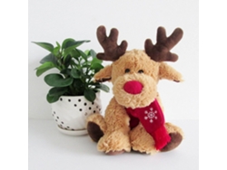 Brinquedo de Pelúcia Rena Natal Boneca Alce Macio para Mesa Trabalho Decorativo Criativo