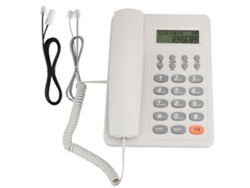 Teléfono Fijo De Oficina Kx T8206 Con Pantalla Lcd, Sistema Dtmf/fsk, Blanco.