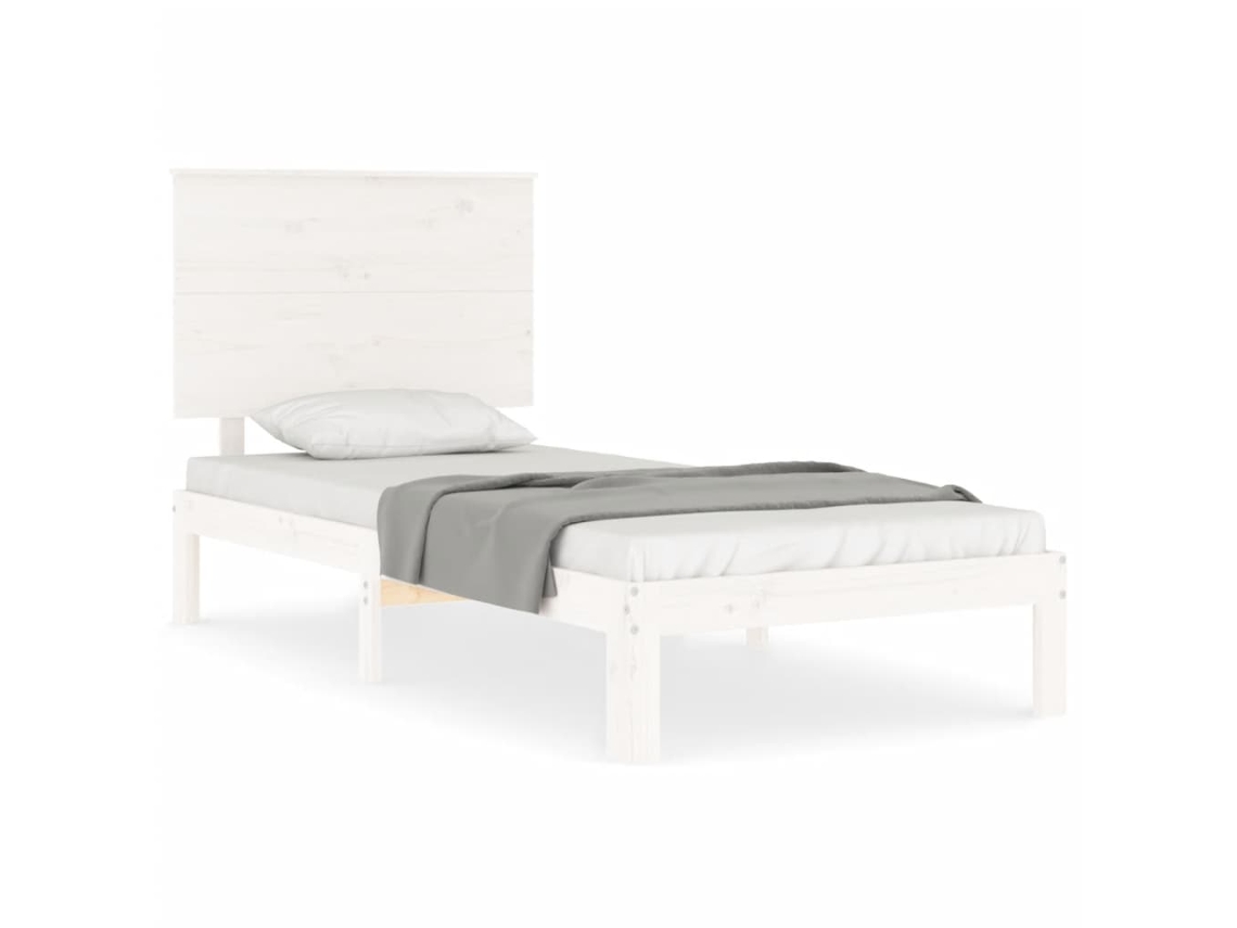 Maison Exclusive - Estructura Cama Sin Colchón Madera Maciza Pino Blanca 100x200cm