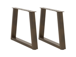 Patas Para Mesa De Comedor Forma V 2 Uds Negro 70x(42-43,3) Cm