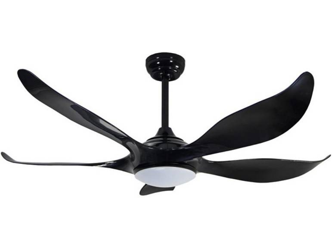 Ventilador de Techo CRISTALRECORD Noro Negro (36.4 W - Diámetro 132 cm)