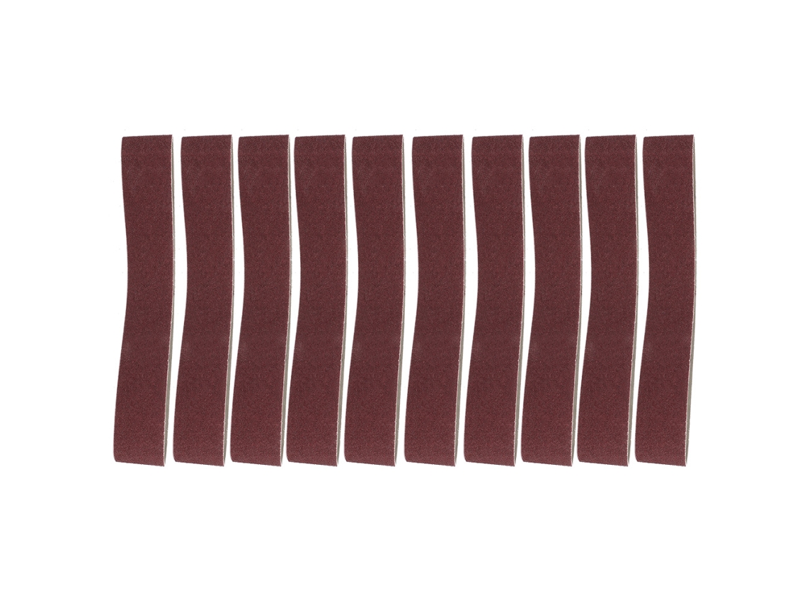 Conjunto de 10 lixas de óxido de alumínio, 686 x 50 mm (27 x 2 polegadas), grão 40, para madeira e metais macios.