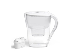 Taza con filtro ABS transparente Kinvara blanca de 2,6 L VETONEK