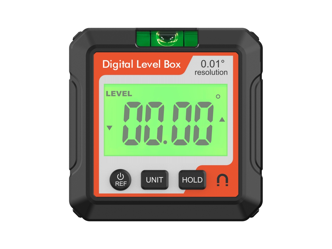 Transportador De Ángulos Digital Y Nivel Electrónico Con Base Magnética Y Pantalla Lcd Para Carpintería, Construcción Y Maquinaria.