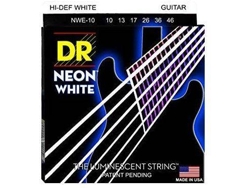 Juego de Cuerdas Guitarra Eléctrica DR NWE-10 Neon White (.010 - .013 - .017 - .026 - .036 - .046 - Níquel)