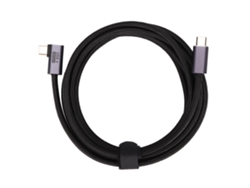 Cable De Datos En Codo Tipo C A Tipo C, Carga Rápida De 100 W, 8k, 300 Cm, Resistente A La Abrasión.