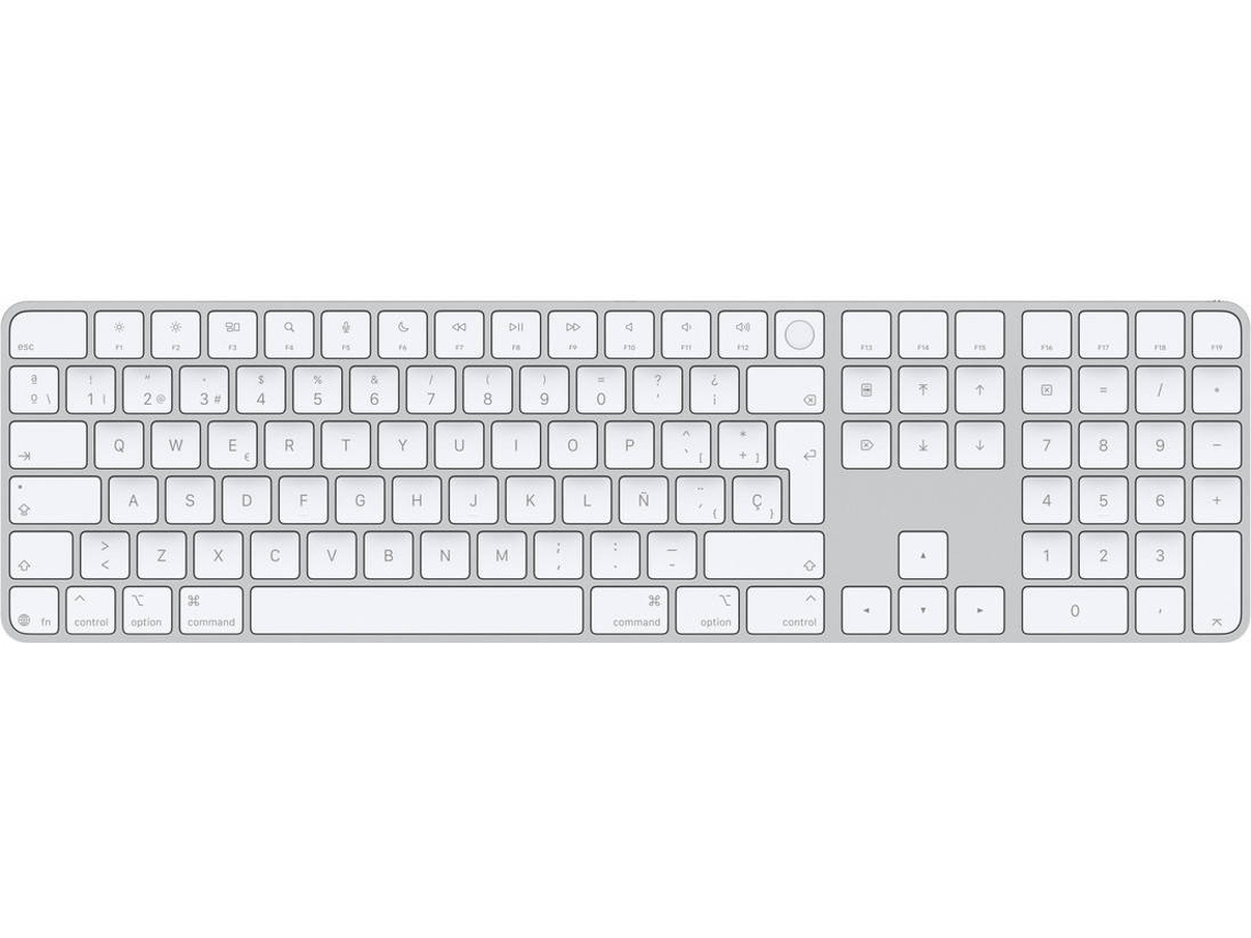 Teclado Inalámbrico Apple Magic con Touch ID (Español - con teclado numérico - Blanco)