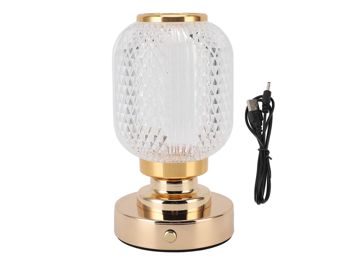 Lámpara De Mesa Inalámbrica Portátil Recargable Con 3 Modos De Color Y Control Táctil Led.