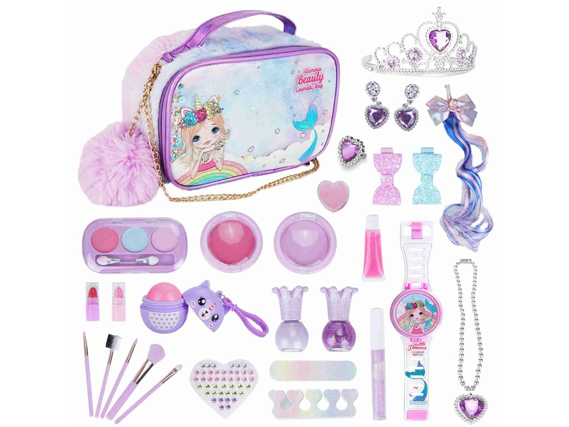 Kit De Maquillaje Para Niñas De 29 Piezas, No Tóxico, Juguete De Maquillaje Infantil, Regalo De Navidad Y Cumpleaños.