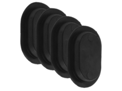 Juego De 4 Tapones De Goma Negros Para Desagüe De Suelo.