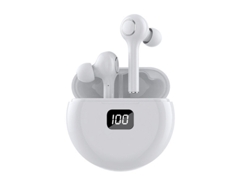 Auriculares Stereo Bass Led Display Hd Yizhood True Wireless Bluetooth Blanco