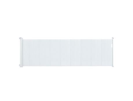 VEVOR net baby gate 34.2 alto, se extiende a 116.1 ancho, puerta telescópica para niños o mascotas, blanco