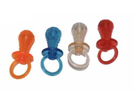 Set de 4 Chupetes de Goma para Perros 10cm Colores Mixtos