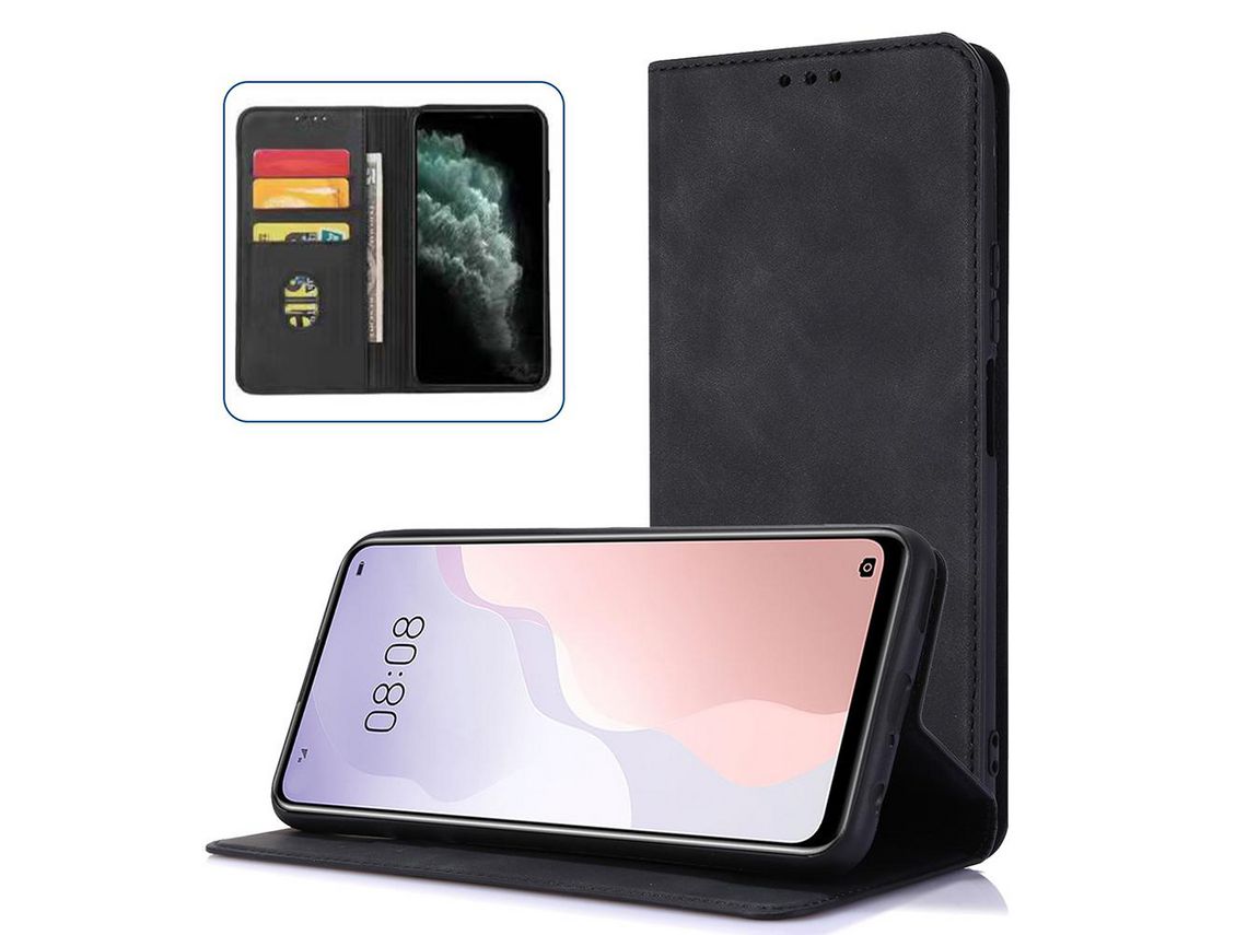 Cubierta de Accetel para Samsung Galaxy A13 5G PRM Flip Cover Negro