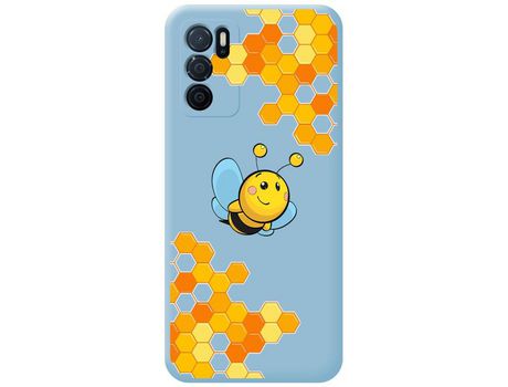 Funda para Oppo A54s TUMUNDOSMARTPHONE Silicona Líquida Dibujos Abeja Azul