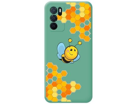 Funda para Oppo A54s TUMUNDOSMARTPHONE Silicona Líquida Dibujos Abeja Verde