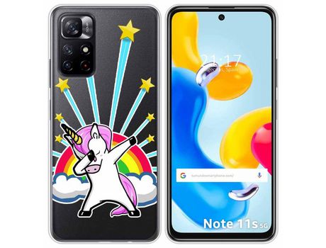 Funda para Xiaomi Redmi Note 11s 5G TUMUNDOSMARTPHONE Dibujos Transparente Unicornio Multicolor