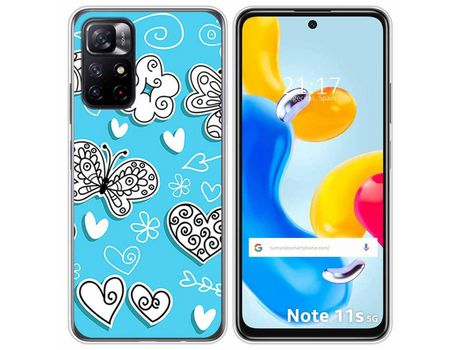Funda para Xiaomi Redmi Note 11s 5G TUMUNDOSMARTPHONE Dibujos Mariposas Multicolor