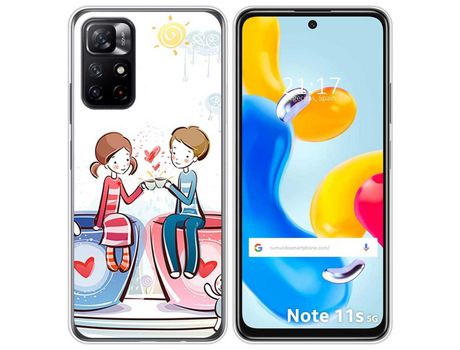 Funda para Xiaomi Redmi Note 11s 5G TUMUNDOSMARTPHONE Dibujos Café Multicolor