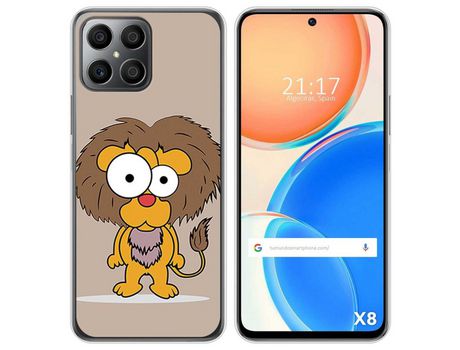 Funda para Huawei Honor X8 TUMUNDOSMARTPHONE Dibujos León Multicolor