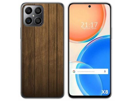 Funda para Huawei Honor X8 TUMUNDOSMARTPHONE Dibujos Madera Multicolor
