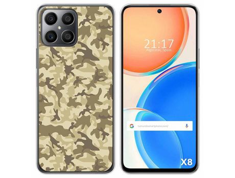 Funda para Huawei Honor X8 TUMUNDOSMARTPHONE Dibujos Sand Camuflaje Multicolor