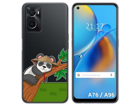 Funda para Oppo A76 / A96 TUMUNDOSMARTPHONE Dibujos Transparente Panda Multicolor