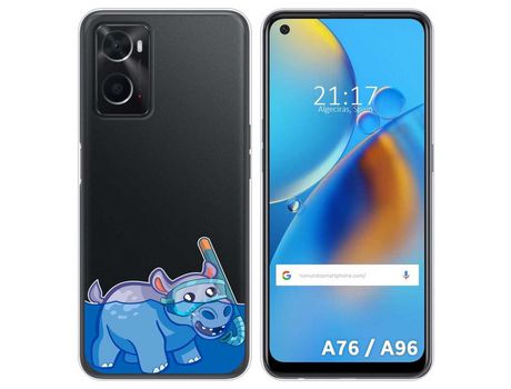 Funda para Oppo A76 / A96 TUMUNDOSMARTPHONE Dibujos Transparente Hipo Multicolor