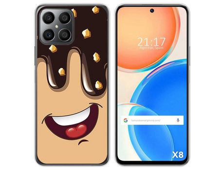 Funda para Huawei Honor X8 TUMUNDOSMARTPHONE Dibujos Helado Chocolate Multicolor