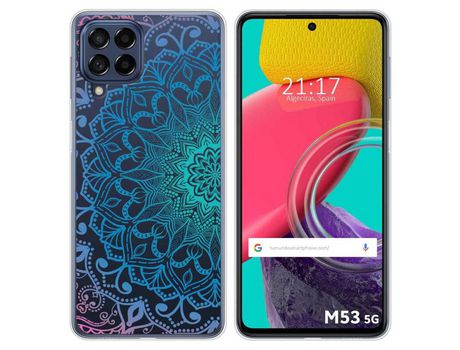 Funda para Samsung Galaxy M53 5G TUMUNDOSMARTPHONE Dibujos Transparente Mandala Multicolor