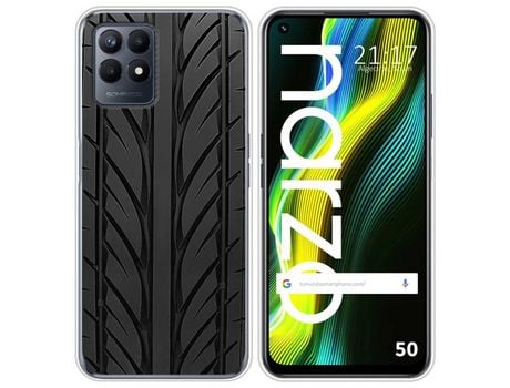 Funda para Realme Narzo 50 TUMUNDOSMARTPHONE Dibujos Neumatico Multicolor