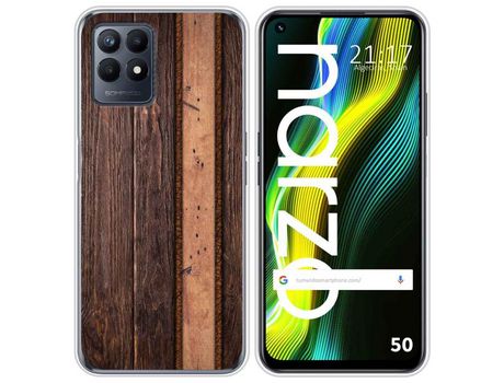 Funda para Realme Narzo 50 TUMUNDOSMARTPHONE Dibujos Madera 05 Multicolor
