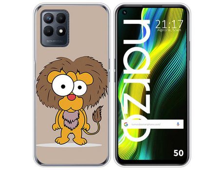 Funda para Realme Narzo 50 TUMUNDOSMARTPHONE Dibujos León Multicolor