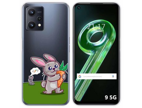 Funda para Realme 9 5G TUMUNDOSMARTPHONE Dibujos Transparente Conejo Multicolor