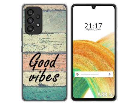 Funda para Samsung Galaxy A33 5G TUMUNDOSMARTPHONE Dibujos Madera 01 Multicolor