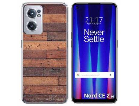 Funda para Oneplus Nord CE 2 5G TUMUNDOSMARTPHONE Dibujos Madera 03 Multicolor