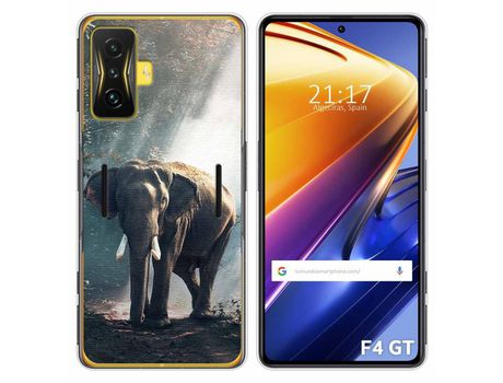 Funda para Xiaomi Poco F4 GT 5G TUMUNDOSMARTPHONE Dibujos Elefante Multicolor