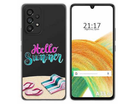 Funda para Samsung Galaxy A33 5G TUMUNDOSMARTPHONE Dibujos Transparente Summer Multicolor