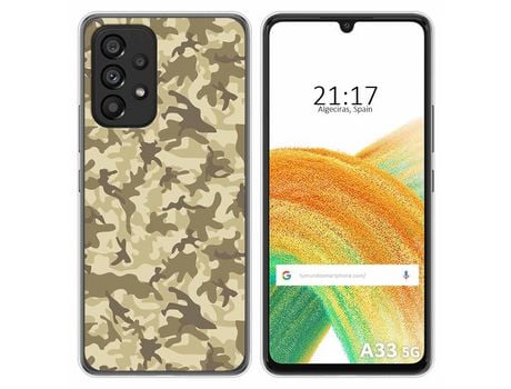 Funda para Samsung Galaxy A33 5G TUMUNDOSMARTPHONE Dibujos Sand Camuflaje Multicolor