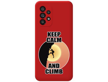Funda para Samsung Galaxy A33 5G TUMUNDOSMARTPHONE Silicona Líquida Dibujos Hombre Escalada Rojo