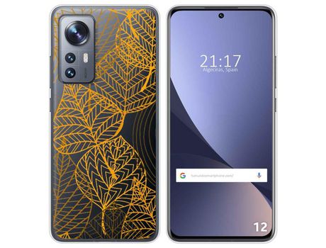 Funda para Xiaomi 12 / 12X 5G TUMUNDOSMARTPHONE Dibujos Transparente Hojas Multicolor