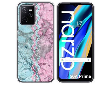 Funda para Realme Narzo 50A Prime TUMUNDOSMARTPHONE Dibujos Mármol 08 Multicolor